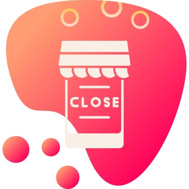 dükkan simgesi, vektör illüstrasyonu basit tasarım