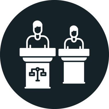 İş insanları simgesinin vektör illüstrasyonu