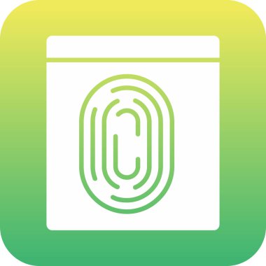 parmak izi ikonu vektör illüstrasyonu