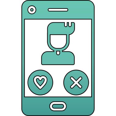 Akıllı telefon simgesinin vektör illüstrasyonu