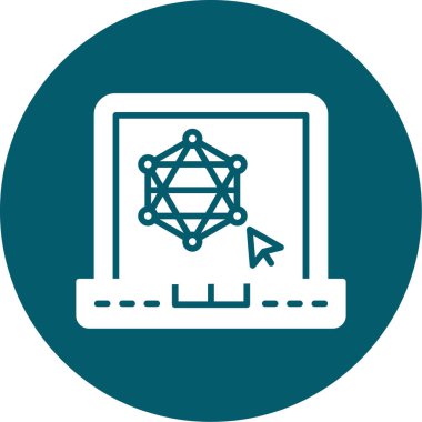 dünya sembollü bilgisayar ekranı, web vektör illüstrasyon tasarımı