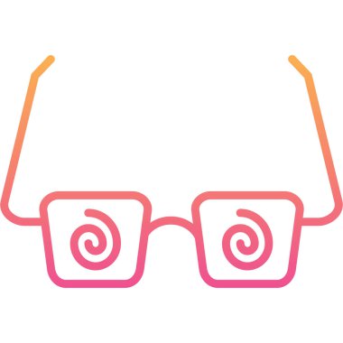 gözlük ikonu vektör illüstrasyonu