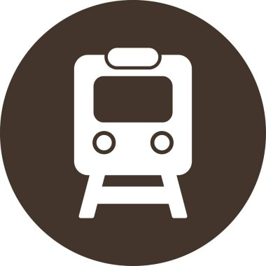 Metro treni, illüstrasyon, beyaz arkaplan üzerindeki vektör.