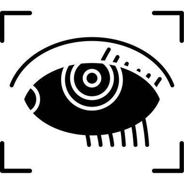 Göz tarama göz simgesi, basit biçim