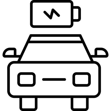 Araba servisi. Web simgesi basit illüstrasyon