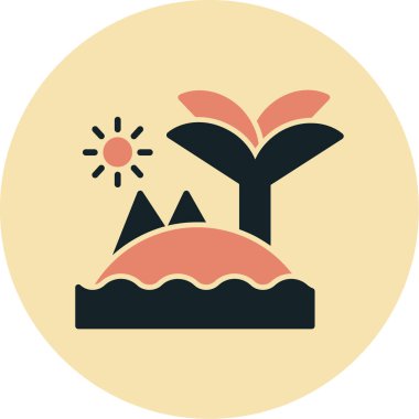 Bir ağaç simgesinin vektör illüstrasyonu