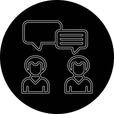 Konuşma baloncuğu simgesinin vektör çizimi, basit tasarım