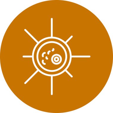 Güneş simgesinin vektör illüstrasyonu