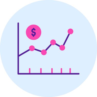 İş ve finans simgesinin vektör illüstrasyonu
