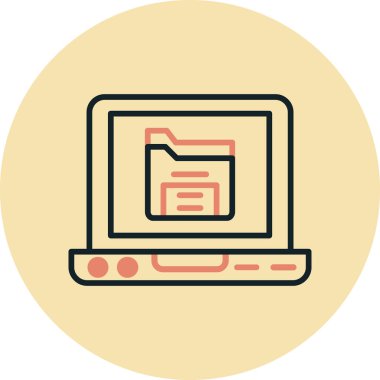 Bilgisayar. Web simgesi basit illüstrasyon