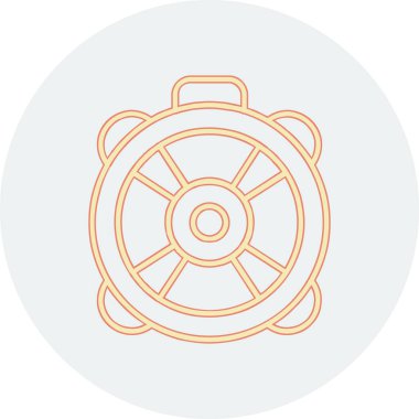 tekerlek vektörü ince çizgi simgesi