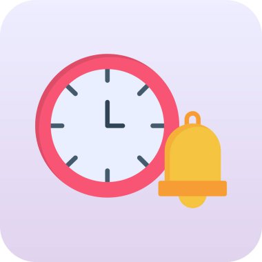 Alarm saati simgesi, vektör illüstrasyonu