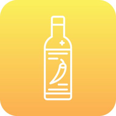 Benzersiz şarap şişesi vektör çizgisi simgesi