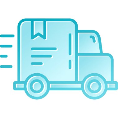 Teslimat kamyonu vektör simgesi modern basit illüstrasyon