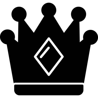 taç vektör çizgisi simgesi, vektör illüstrasyonu, taç