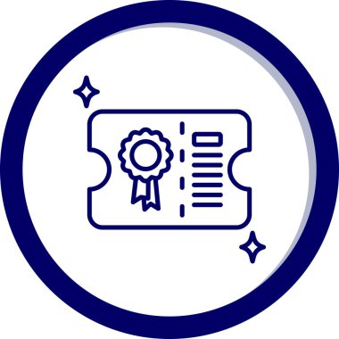 Sertifika. Web simgesi basit tasarım