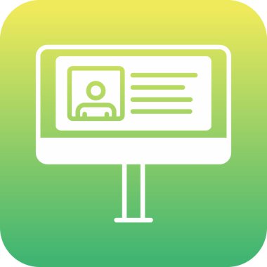 vektör lcd simgesi illüstrasyonu