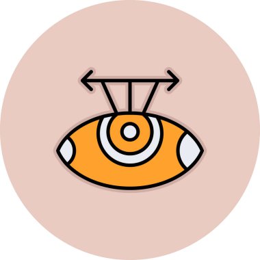 Göz ikonu vektör illüstrasyonu. Göz görme işareti