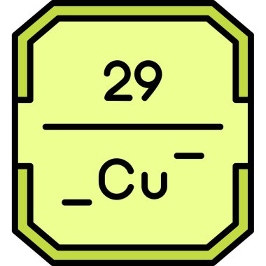 periyodik tablo simgesi. vektör illüstrasyonu
