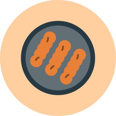 Sosisler. Web simgesi basit illüstrasyon