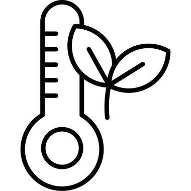 Termometre. Web simgesi basit illüstrasyon