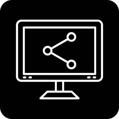 vektör lcd simgesi illüstrasyonu
