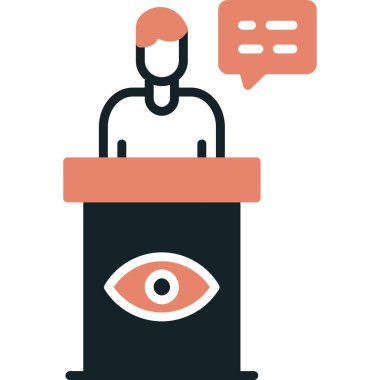 Mikrofonlu bir adamın vektör çizimi