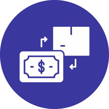 Dolar. Web simgesi basit illüstrasyon