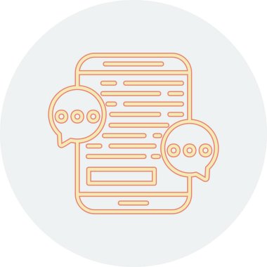 Sohbet simgesi vektör illüstrasyonu