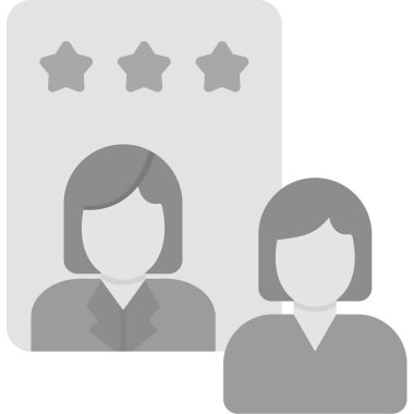 iş ve müşteri düz simgesi.