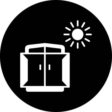 Bir ev simgesinin vektör illüstrasyonu