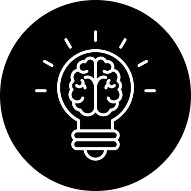 beyin ikonu vektör illüstrasyonu