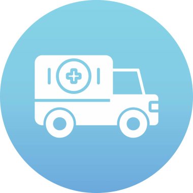 trend tasarım tarzında vektör ambülans simgesi