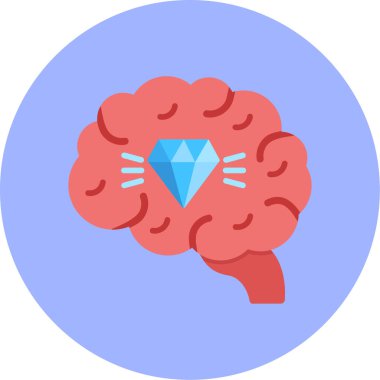 Elmas simgeli beyin, düz stil