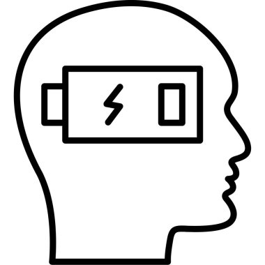 Beyin. Web simgesi basit illüstrasyon