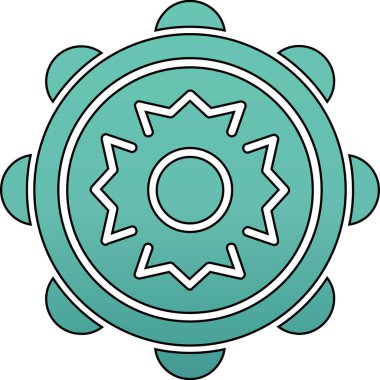 Çiçek süsleme. Web simgesi basit illüstrasyon