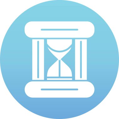 Cam kum saati simgesi, basit vektör çizimi