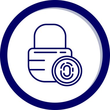 Güvenlik. Web simgesi basit illüstrasyon