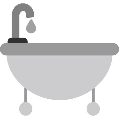 Duş banyo düz vektör simgesi