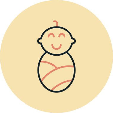 bebek oğlan simgesi, vektör illüstrasyonu