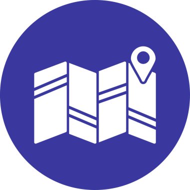 harita simgesi vektör illüstrasyonu