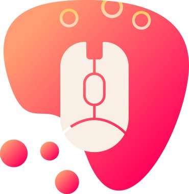 Bilgisayar faresi. Web illüstrasyonu basit tasarım