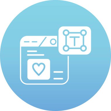 kalp ağı simgesi, illüstrasyon