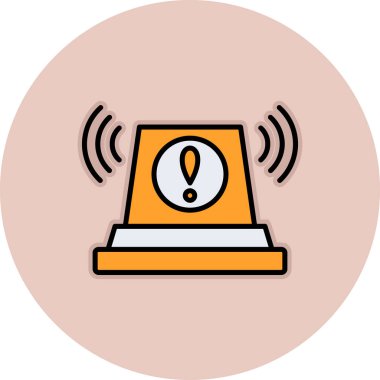 İzole edilmiş tek bir alarm simgesinin vektör çizimi.