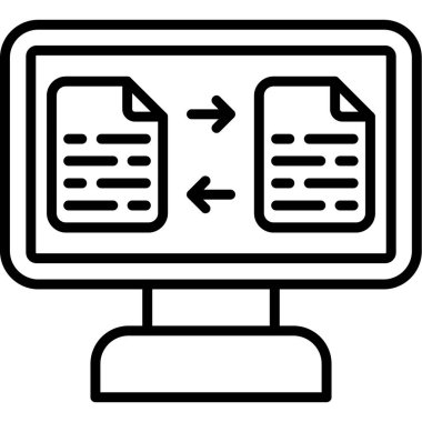 Dosya. Web simgesi basit illüstrasyon