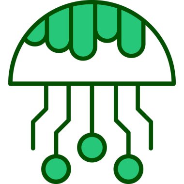 Mantar simgesi, vektör çizimi beyaz arkaplanda izole edildi