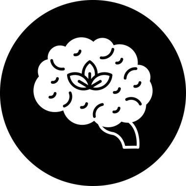 beyin vektör simgesi işareti