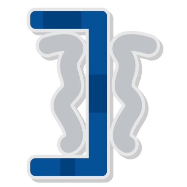 I harfi logo şablon tasarım vektörü