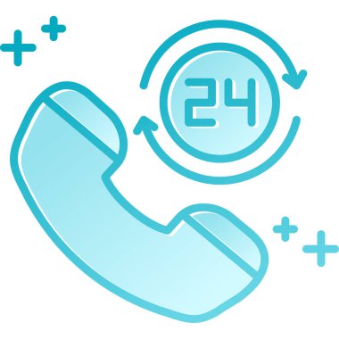 Hat Telefon Arama simgesi beyaz arkaplanda izole edildi. Renkli taslak konsepti. Vektör.