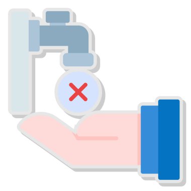 Musluk ikonu. düz dizayn